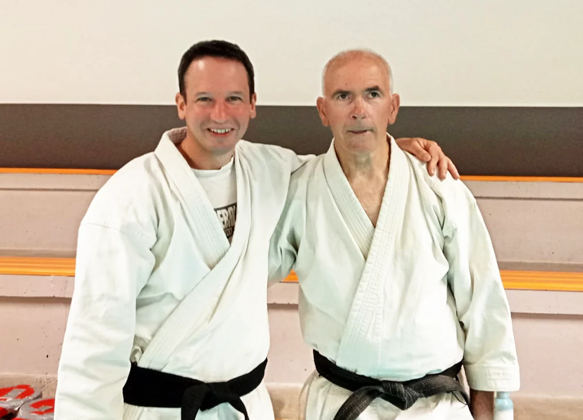 Arnaud Gauthier, Yvan Murez - fin d'épreuve du 5e dan pour Yvan à Fouesnant (29), le 06 juin 2026